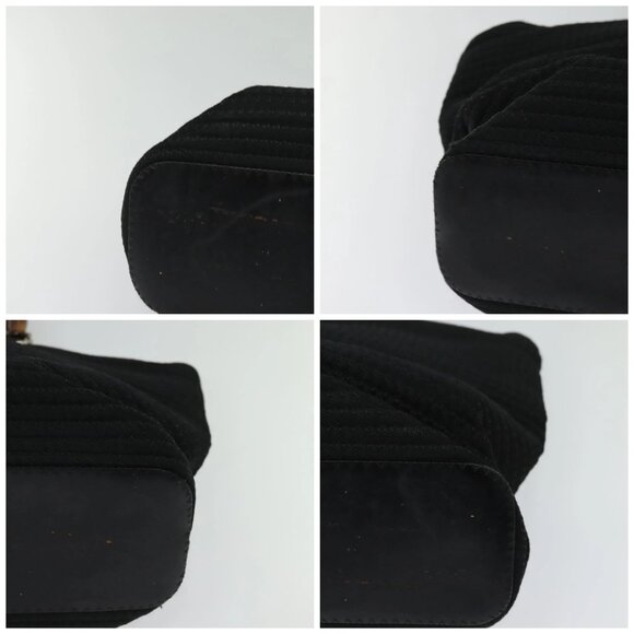 GUCCI Bamboo Hand Bag Canvas 2way Black Silver 002 2058 0439 5 Auth BA3352 - Picture 14 of 16
